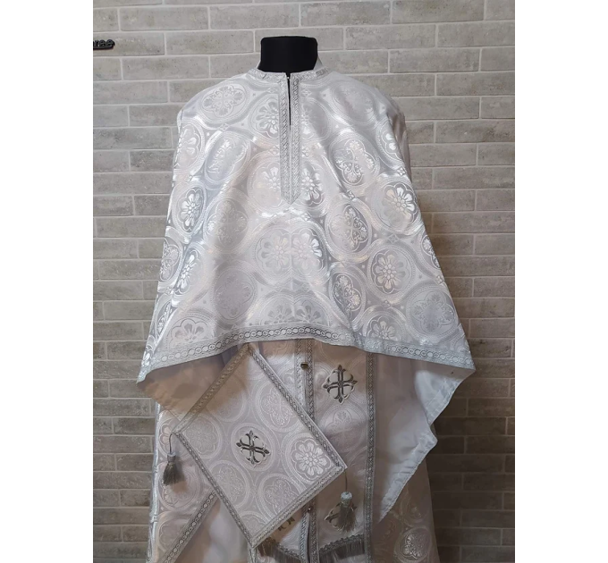 Greek style vestment in brocade - Priest vestment - Liturgical costume for pries