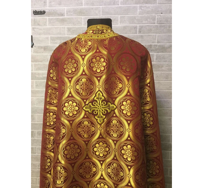 Greek style vestment in brocade - Priest vestment - Liturgical costume for pries