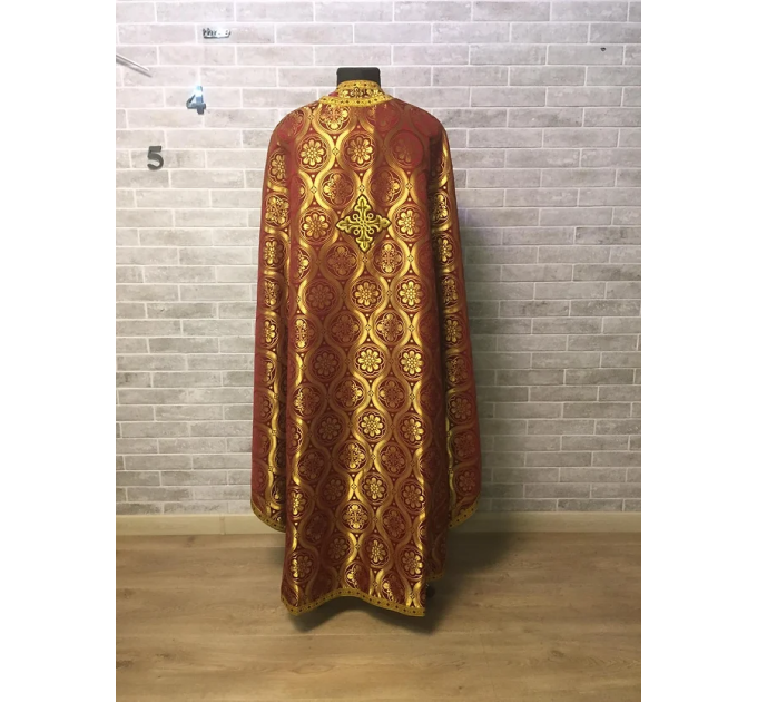 Greek style vestment in brocade - Priest vestment - Liturgical costume for pries