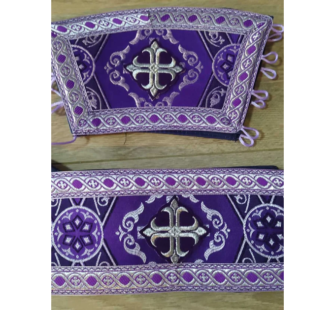 Violet Greek style vestment in brocade - Priest vestment - Liturgical clothes