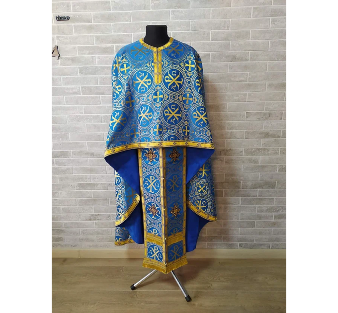 Chi-rho phelonion - Greek vestment in brocade - Priest vestment