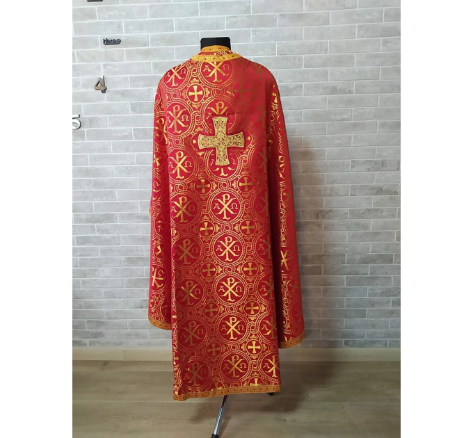 Chi-rho phelonion - Greek vestment in brocade - Priest vestment