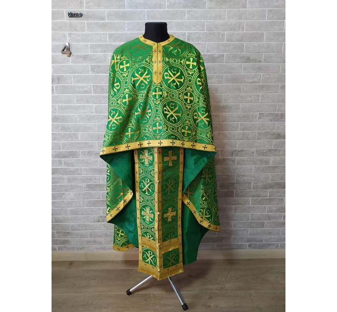 Chi-rho phelonion - Greek vestment in brocade - Priest vestment