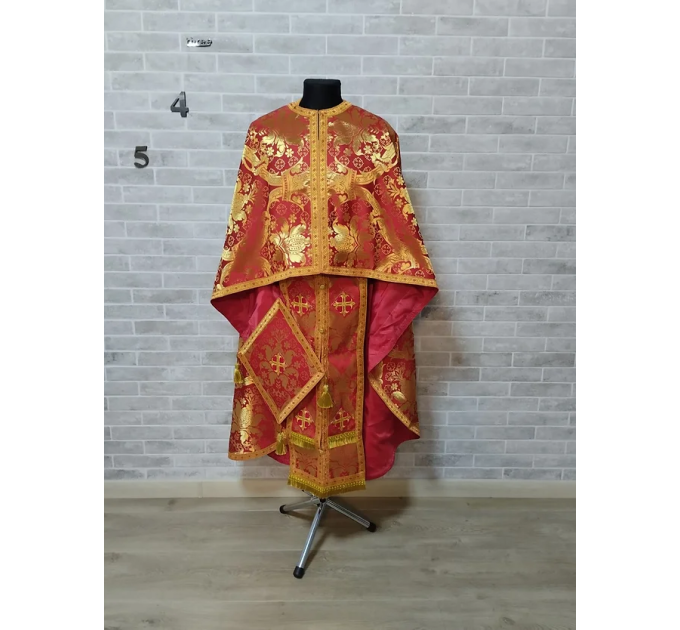 Greek vestment in brocade - Priest vestment - Liturgical costume for priest