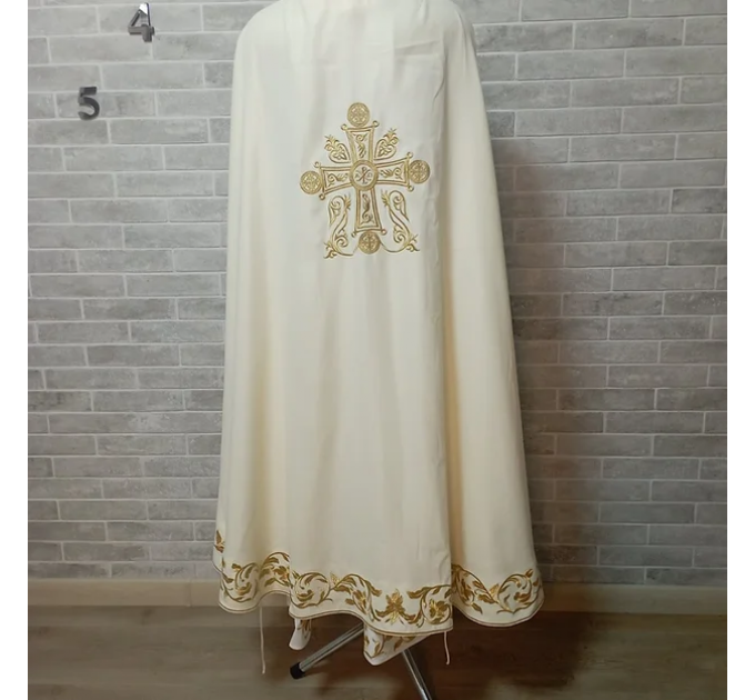 Greek vestment with machine embroidery- Priest vestment - Clothes for priests