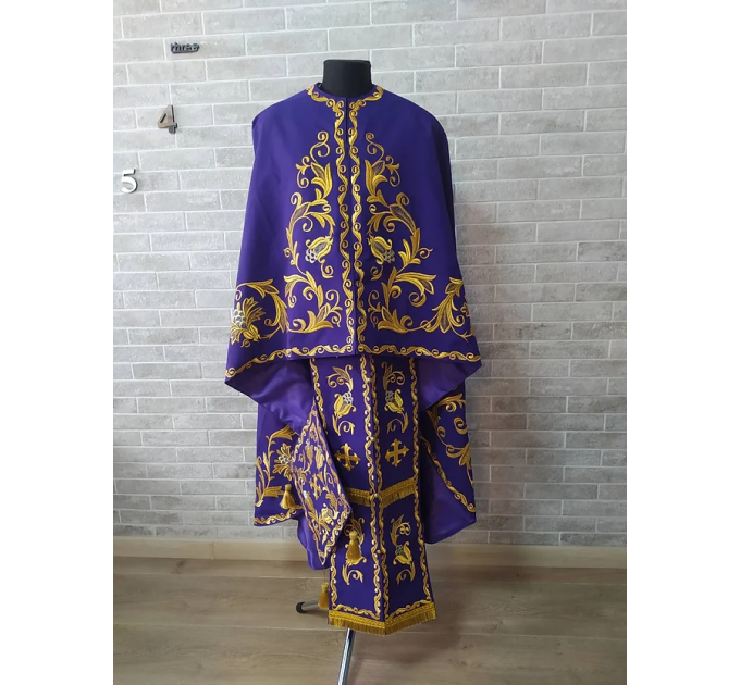 Greek vestment - Orthodox clothes - Priest embroidered liturgy clothes