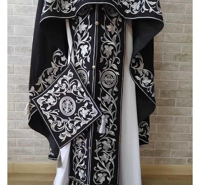 Greek vestment with machine embroidery- Priest vestment - Clothes for priests