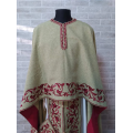 Summer Greek vestment with machine embroidery in linen-gabardine orthodox