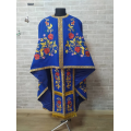Blue Liturgical vestment in gabardine - Priest robe - Orthodox vestment - Priest