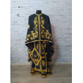 Dark embroidered Greek style vestment - Priest robe - Orthodox priest robe