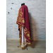 Dark red greek vestment - Orthodox clothes - Priest embroidered clothes