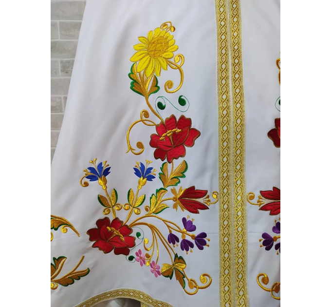 Embroidered Greek style vestment - Priest robe - Orthodox priest robe