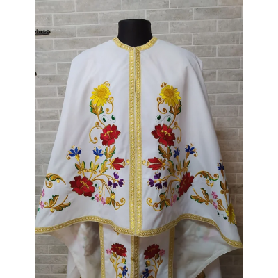 Embroidered Greek style vestment - Priest robe - Orthodox priest robe