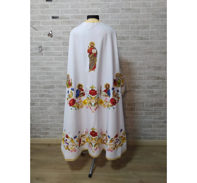 Embroidered Greek style vestment - Priest robe - Orthodox priest robe