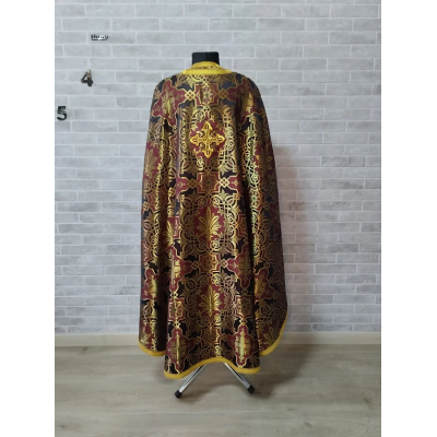 Black&Maroon vestment - Greek vestment in brocade - Priest liturgical clothes