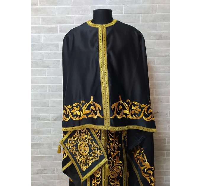 Greek atlas vestment - Priest robe - Orthodox satin clothes - Priest costume