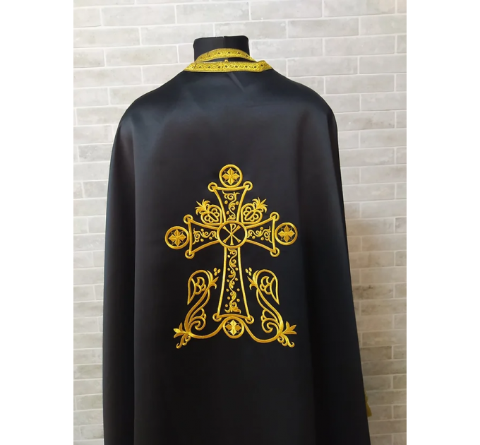 Greek atlas vestment - Priest robe - Orthodox satin clothes - Priest costume