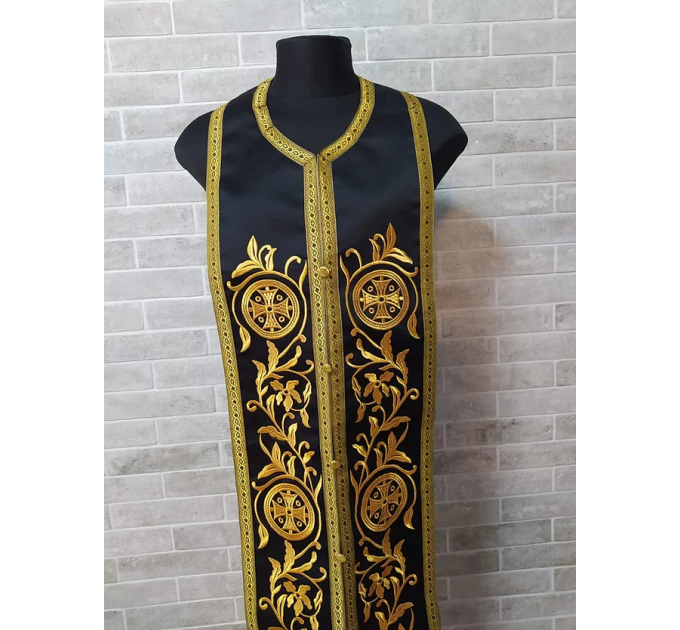 Greek atlas vestment - Priest robe - Orthodox satin clothes - Priest costume