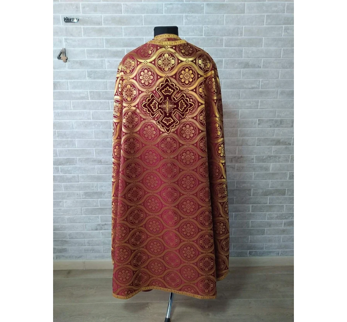 Greek vestment in brocade - Priest vestment - Liturgical costume for priest robe