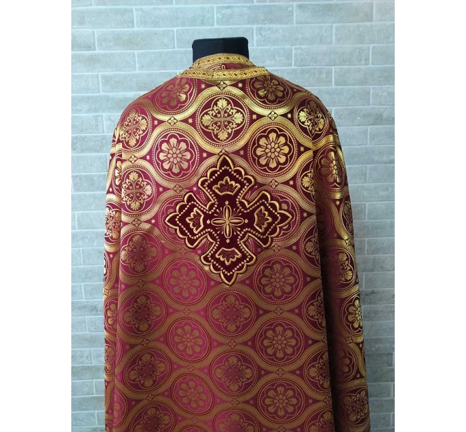 Greek vestment in brocade - Priest vestment - Liturgical costume for priest robe