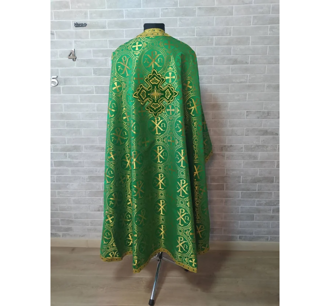 Greek vestment in brocade - Priest vestment - Liturgical orthodox priest costume