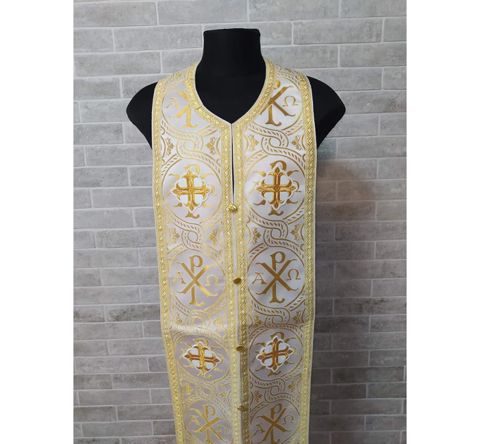 Greek vestment in brocade - Priest vestment - Liturgical orthodox priest costume