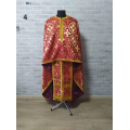 Greek vestment in gold metallic brocade - Priest metallic liturgical vestment