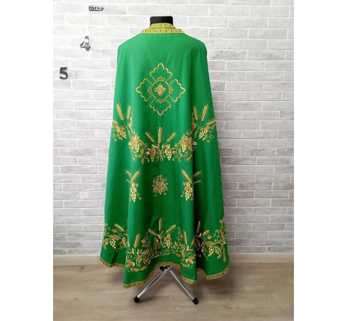 Green Greek vestment - Priest robe - Orthodox vestments - Priest vestment robe