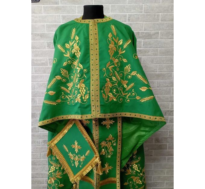 Green Greek vestment - Priest robe - Orthodox vestments - Priest vestment robe