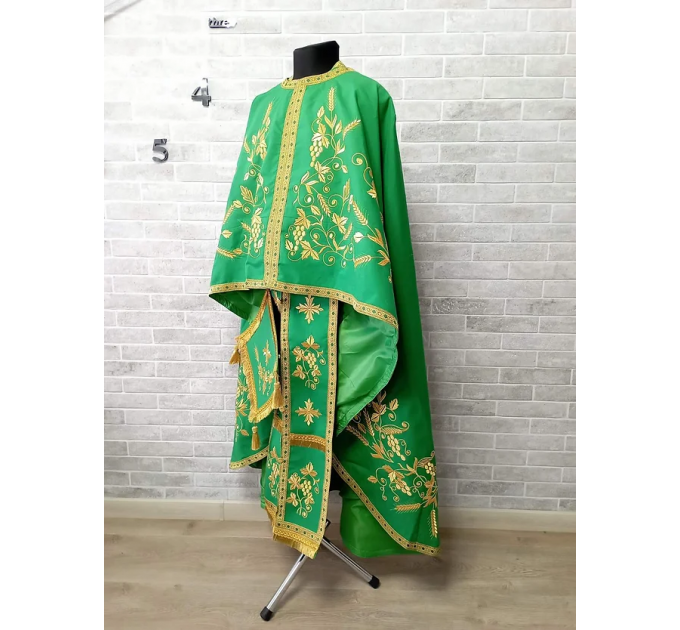 Green Greek vestment - Priest robe - Orthodox vestments - Priest vestment robe