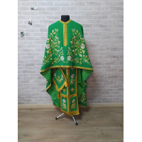 Green greek style vestment - Priest robe - Orthodox vestments - Liturgical cloth