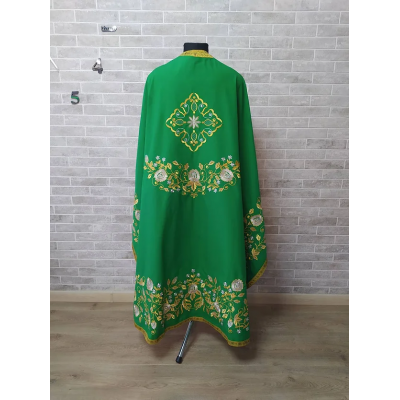 Green greek style vestment - Priest robe - Orthodox vestments - Liturgical cloth