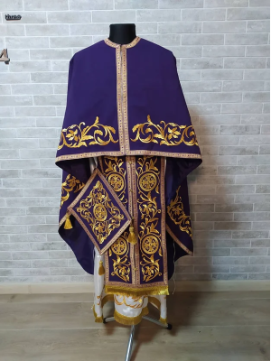 Greek vestment - Priest robe - Orthodox clothes - Priest costume violet