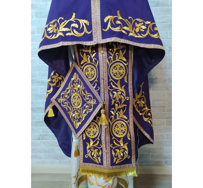 Greek vestment - Priest robe - Orthodox clothes - Priest costume violet