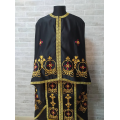 Black embroidered Priest robe - Orthodox greek style vestment - Church attire