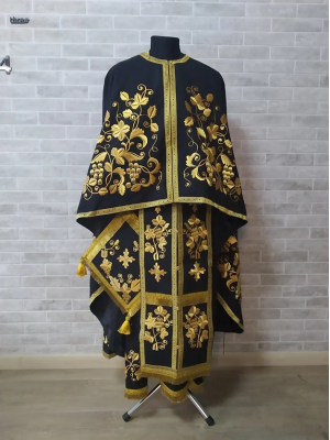 Black Fasting vestment - Priest robe - Orthodox vestments - Priest vestment