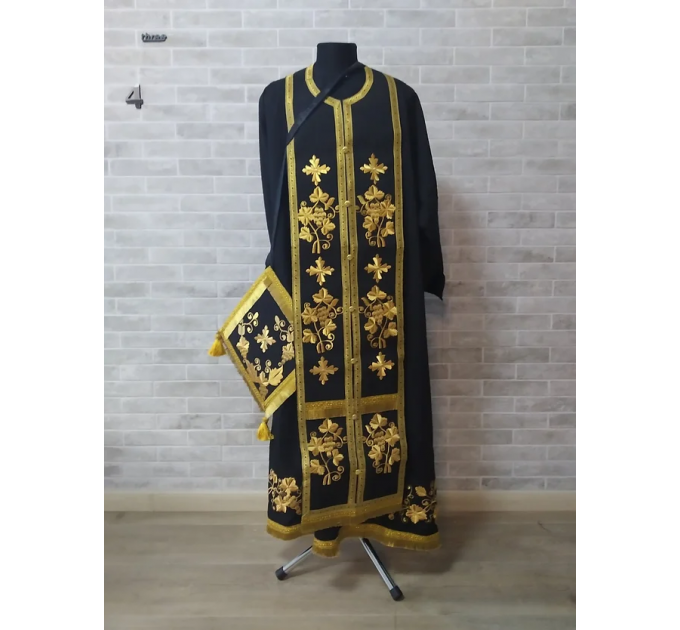 Black Fasting vestment - Priest robe - Orthodox vestments - Priest vestment