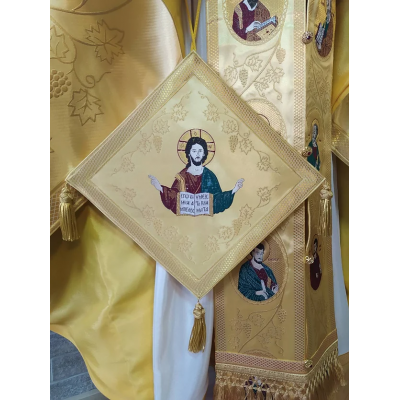 Greek vestment in gold brocade - Priest clothes - Liturgical garments robe