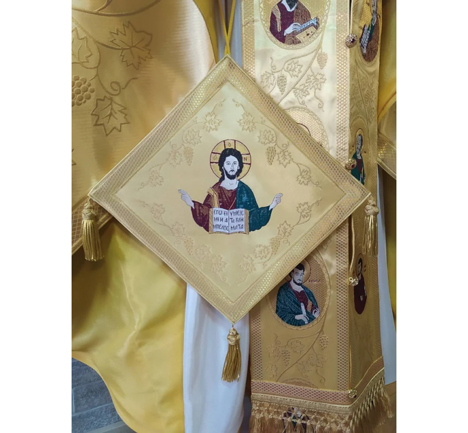 Greek vestment in gold brocade - Priest clothes - Liturgical garments robe