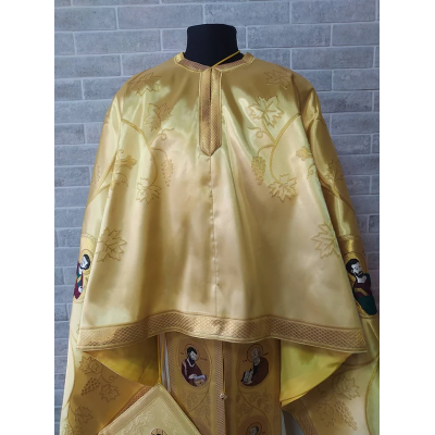 Greek vestment in gold brocade - Priest clothes - Liturgical garments robe