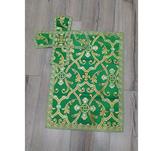 Greek vestment in green brocade - Priest vestment - Clothes for priests - Attire