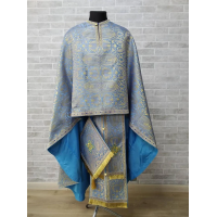 Brocade Priest robe - Orthodox greek style vestment - Church attire toggery
