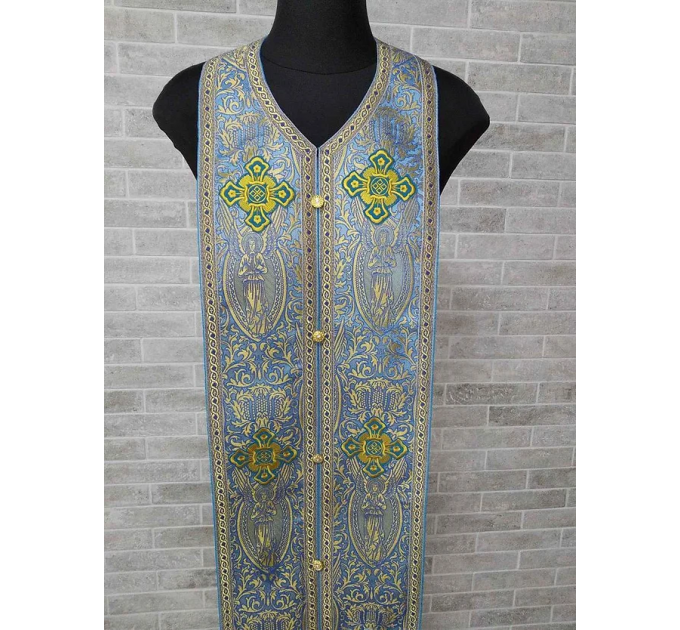 Embroidered Priest robe - Orthodox greek style vestment - Church attire toggery