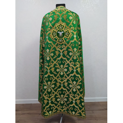 Greek vestment in green brocade - Priest vestment - Clothes for priests - Attire