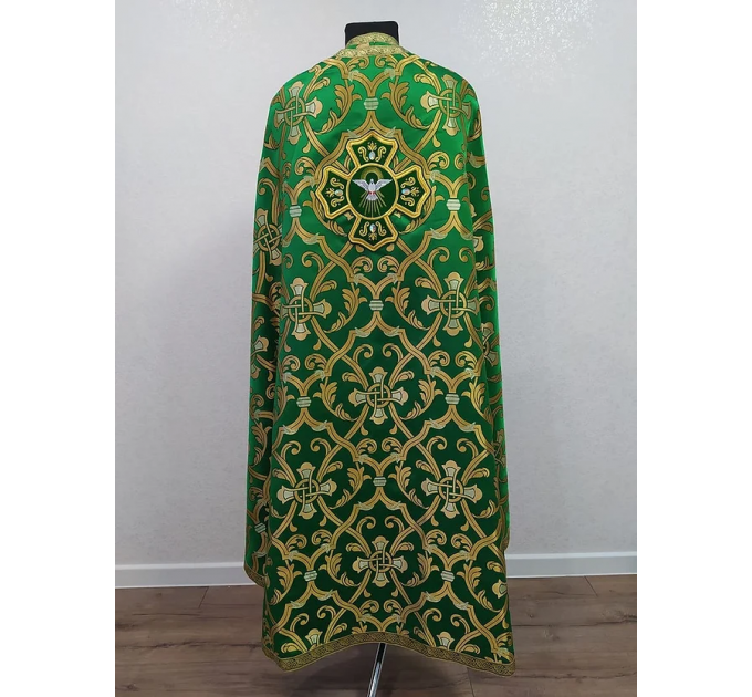 Greek vestment in green brocade - Priest vestment - Clothes for priests - Attire