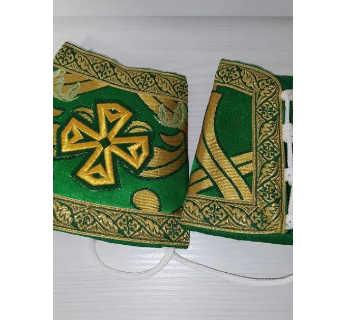 Greek vestment in green brocade - Priest vestment - Clothes for priests - Attire