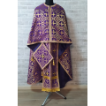 Greek vestment in violet brocade - Priest vestment - Clothes for priests