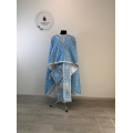 Liturgical blue vestment - Priest vestment on blue brocade - Church garment