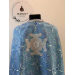 Liturgical blue vestment - Priest vestment on blue brocade - Church garment