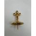 Brass miter cross with stones, cross for bishops mitra, mither cross